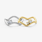Shimmer Wave Pinky Ring