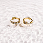 Crystal Twist Hoop Earrings