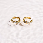 Crystal Twist Hoop Earrings