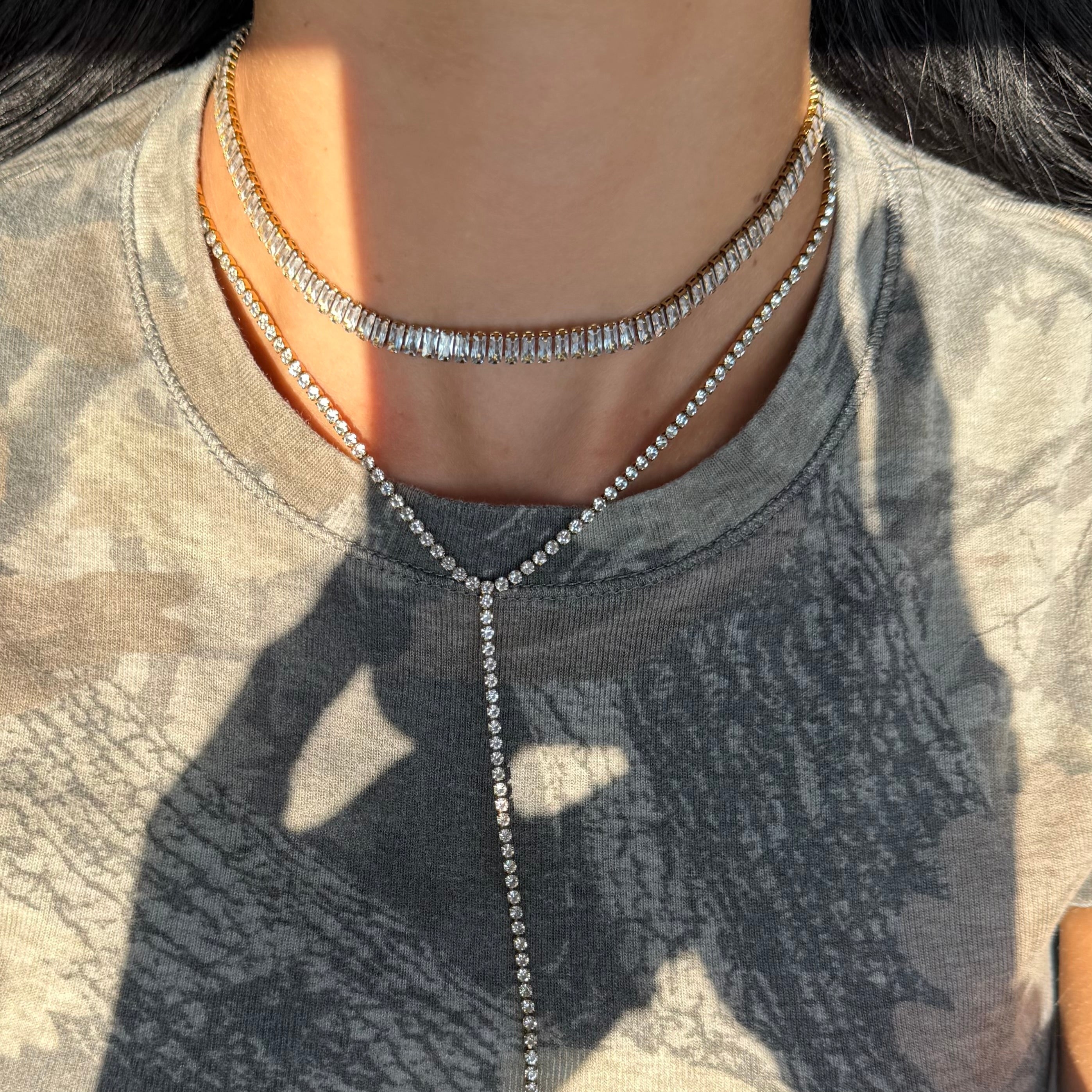 Frost Beam Tennis Choker Necklace