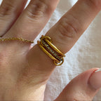 Stacked Linked Crystal Band Ring - EVRYJEWELS