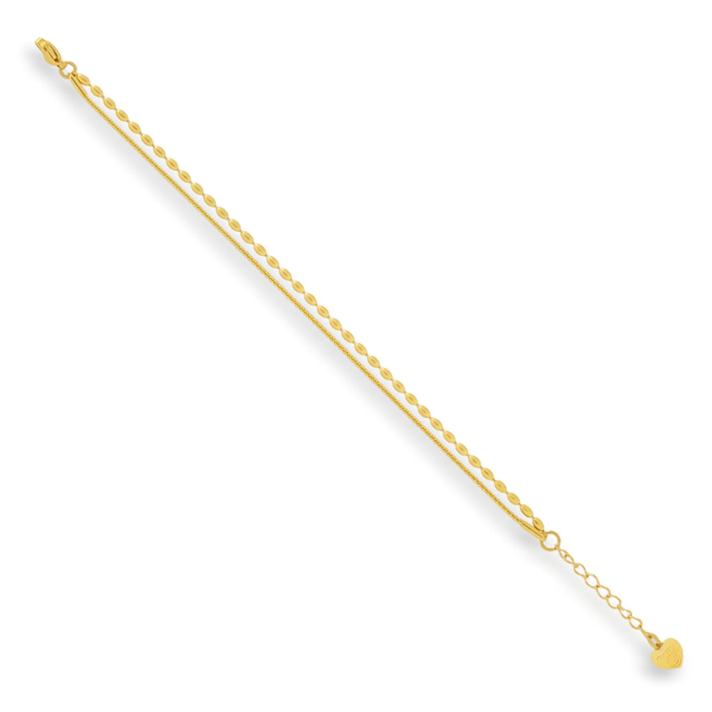 Textured Dual Chain Bracelet - EVRYJEWELS