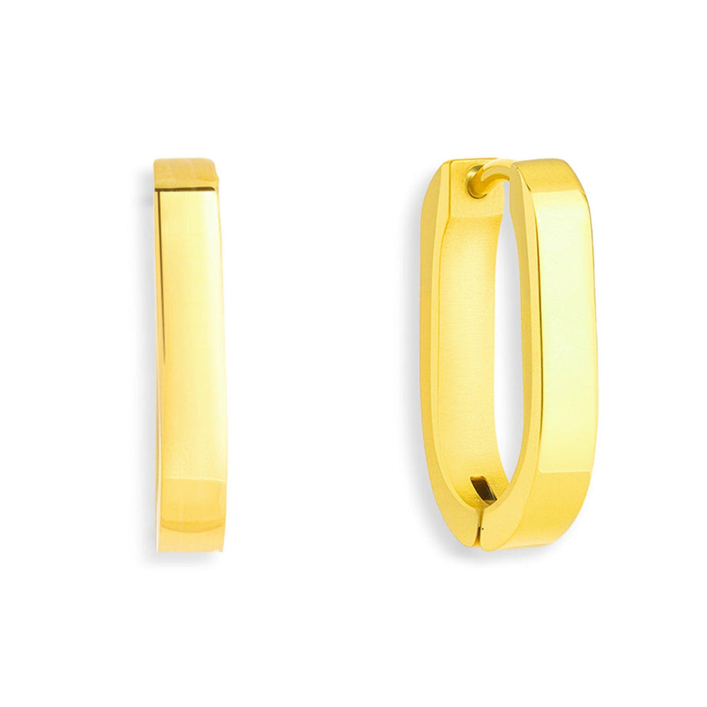 Slim Block Hoops - EVRYJEWELS