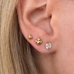 Sweetheart Flat Back Earrings Set - EVRYJEWELS