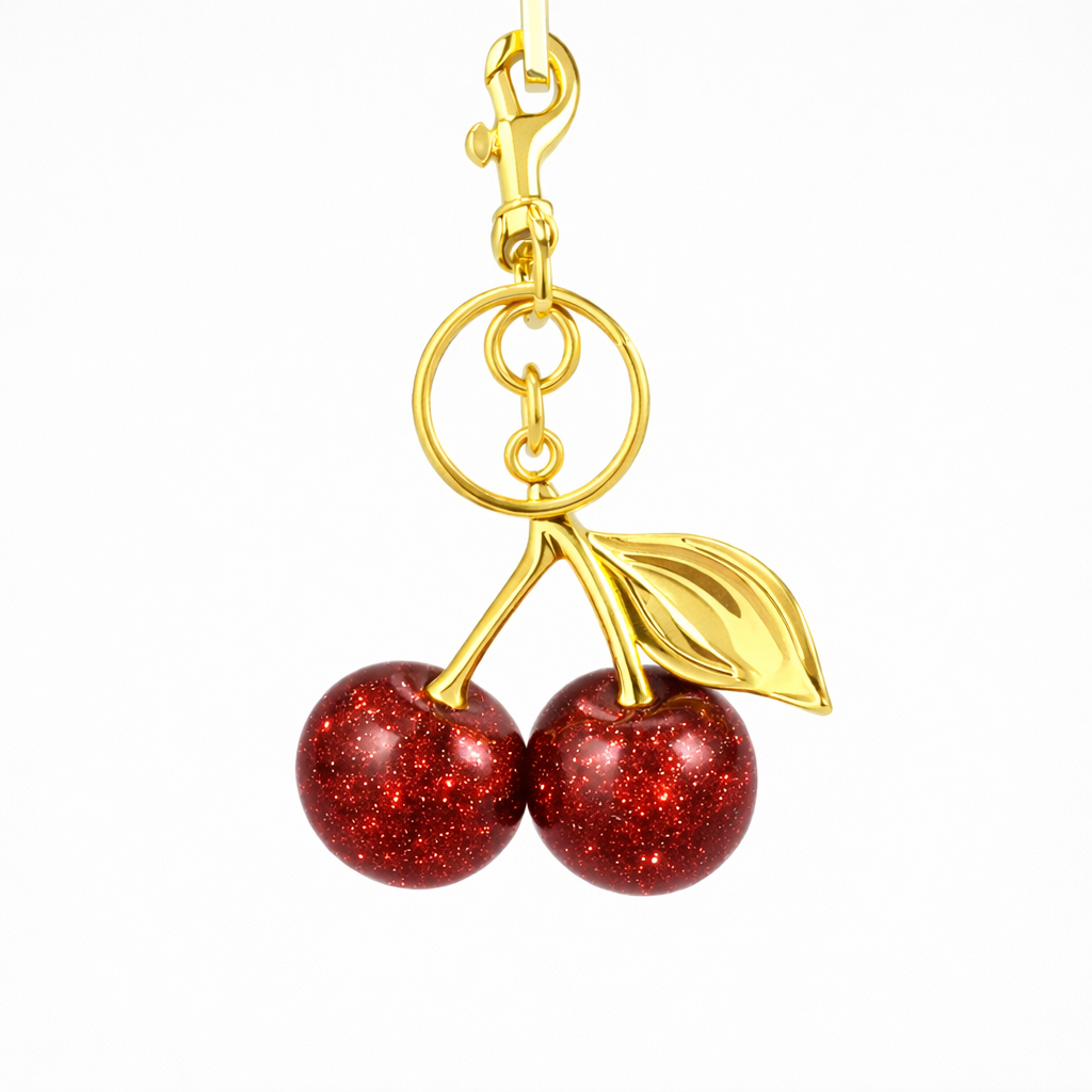 Red Cherry Bag Charm - EVRYJEWELS