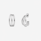 Triple Charm Hoop Earrings - EVRYJEWELS
