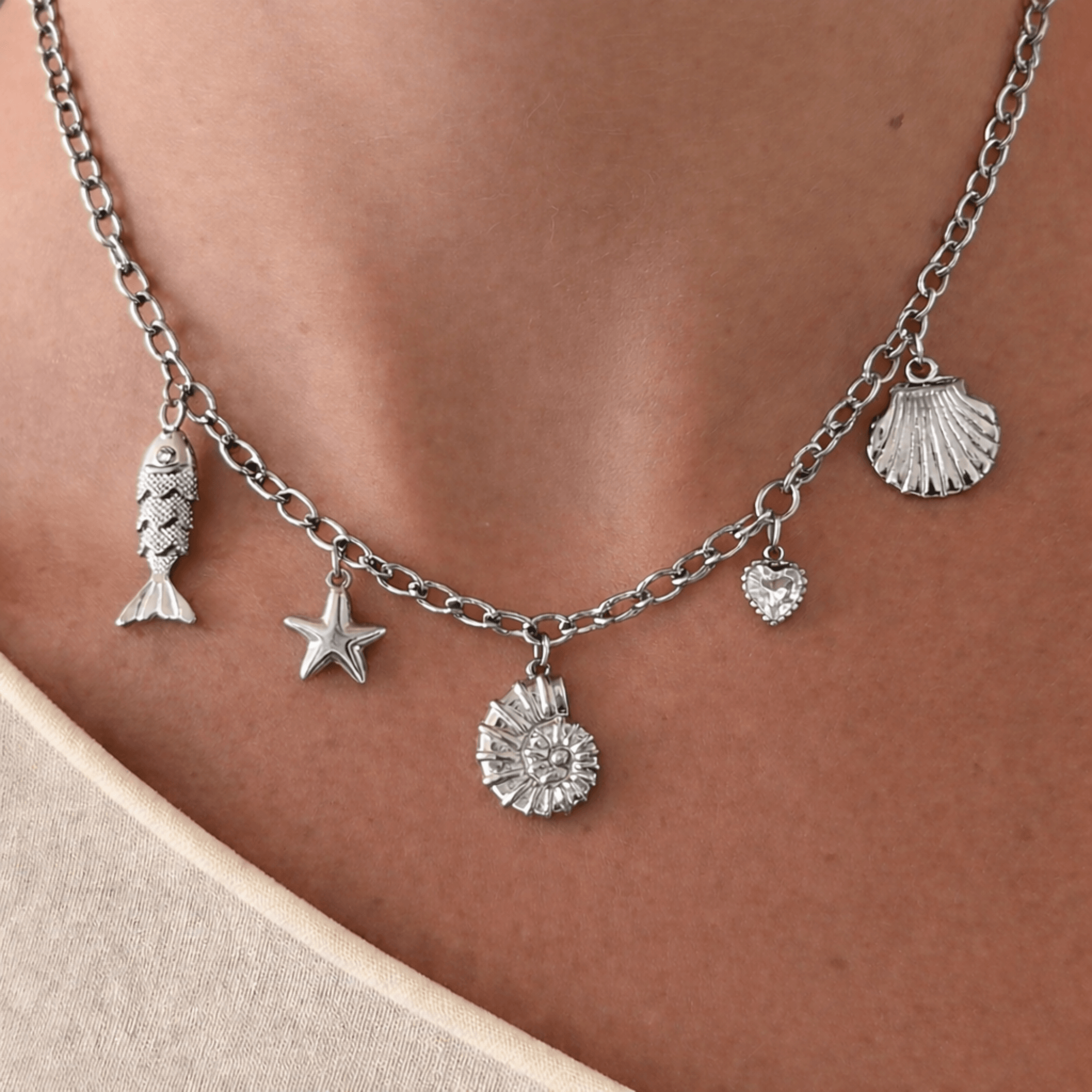 Seaside Sweet Charm Necklace - EVRYJEWELS