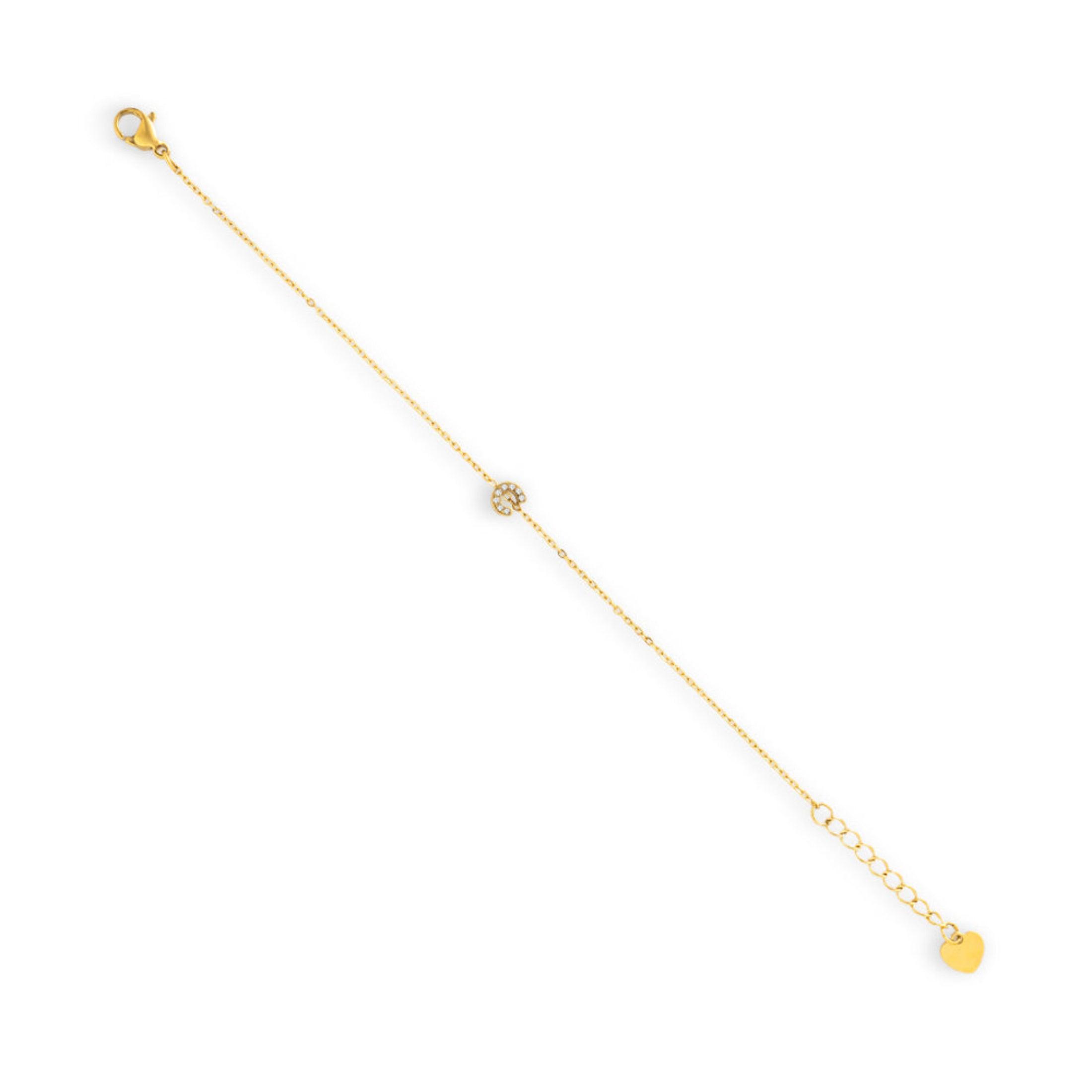 Initial Crystal Bracelet