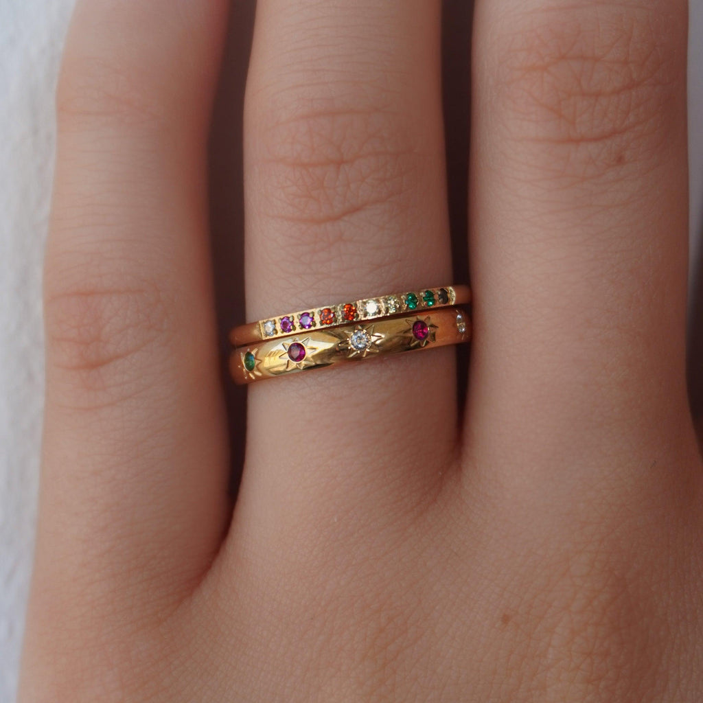 Rainbow's End 2-Piece Ring Set