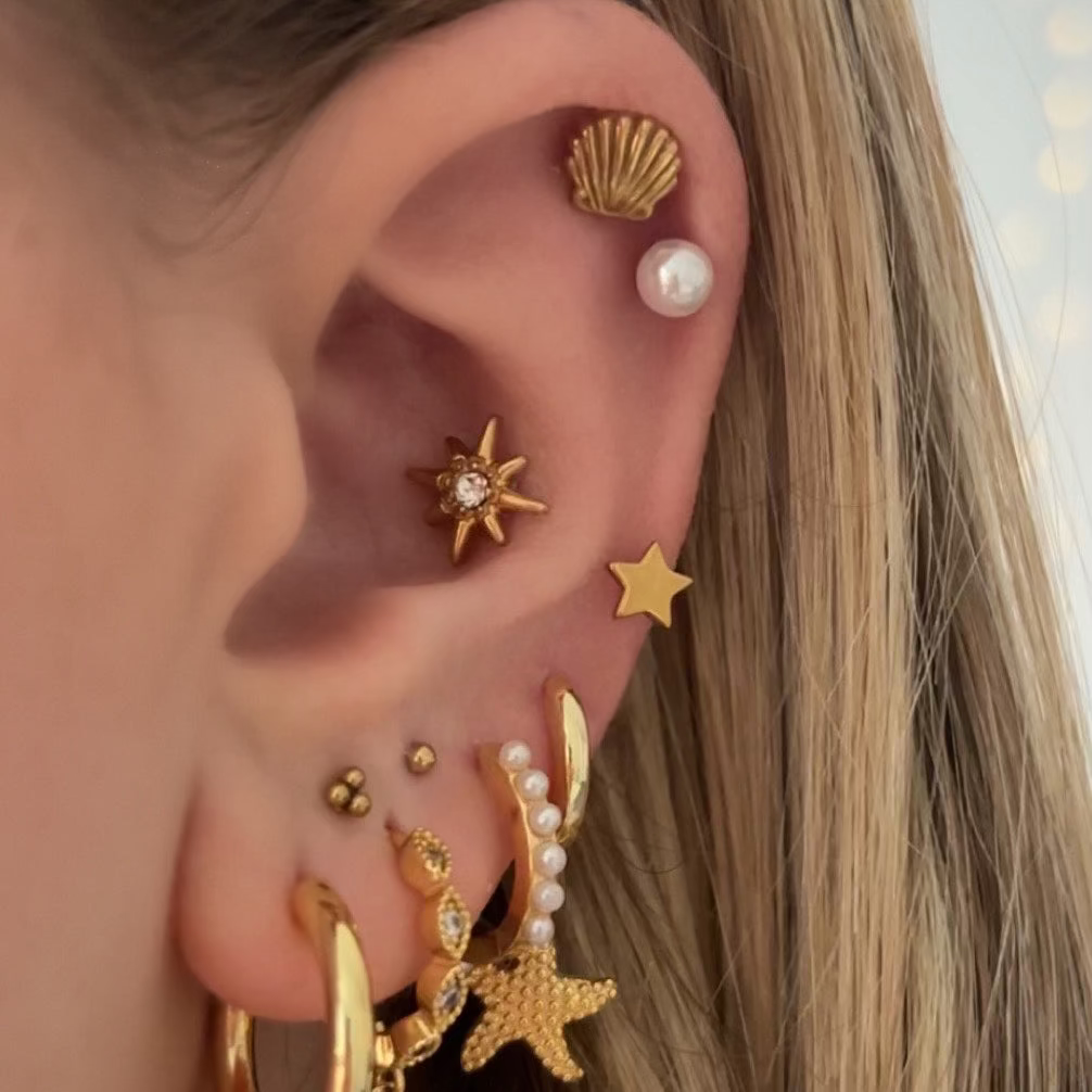 Hey Darling Pearl 3-Piece Flat Back Earrings Set