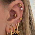 Starry Eyes Duo 2-Piece Flat Back Earring Set