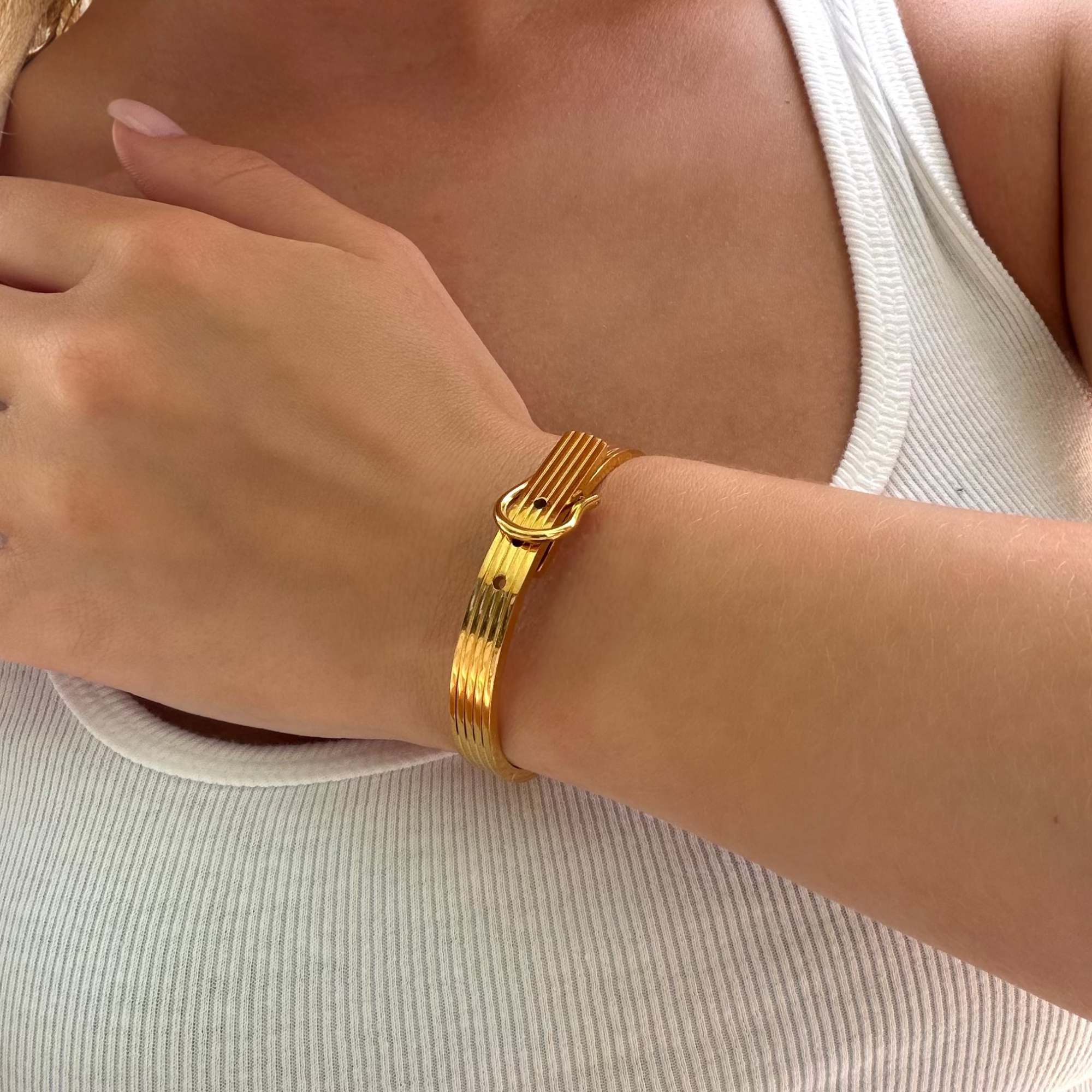 Buckle Up Babe Bangle - EVRYJEWELS