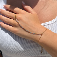 Shine Bright Tennis Hand Chain - EVRYJEWELS