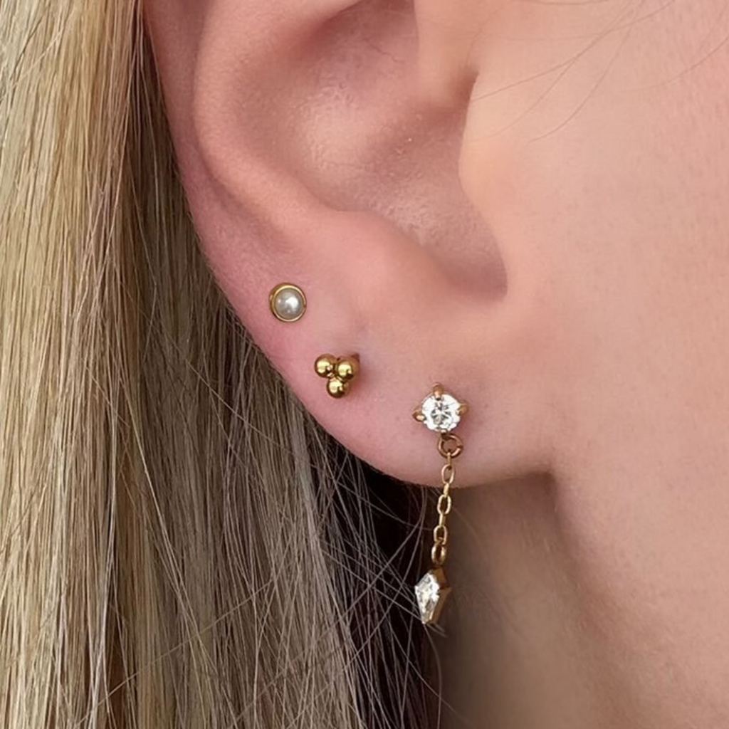 Starry Babe Flat Back Earrings Set - EVRYJEWELS