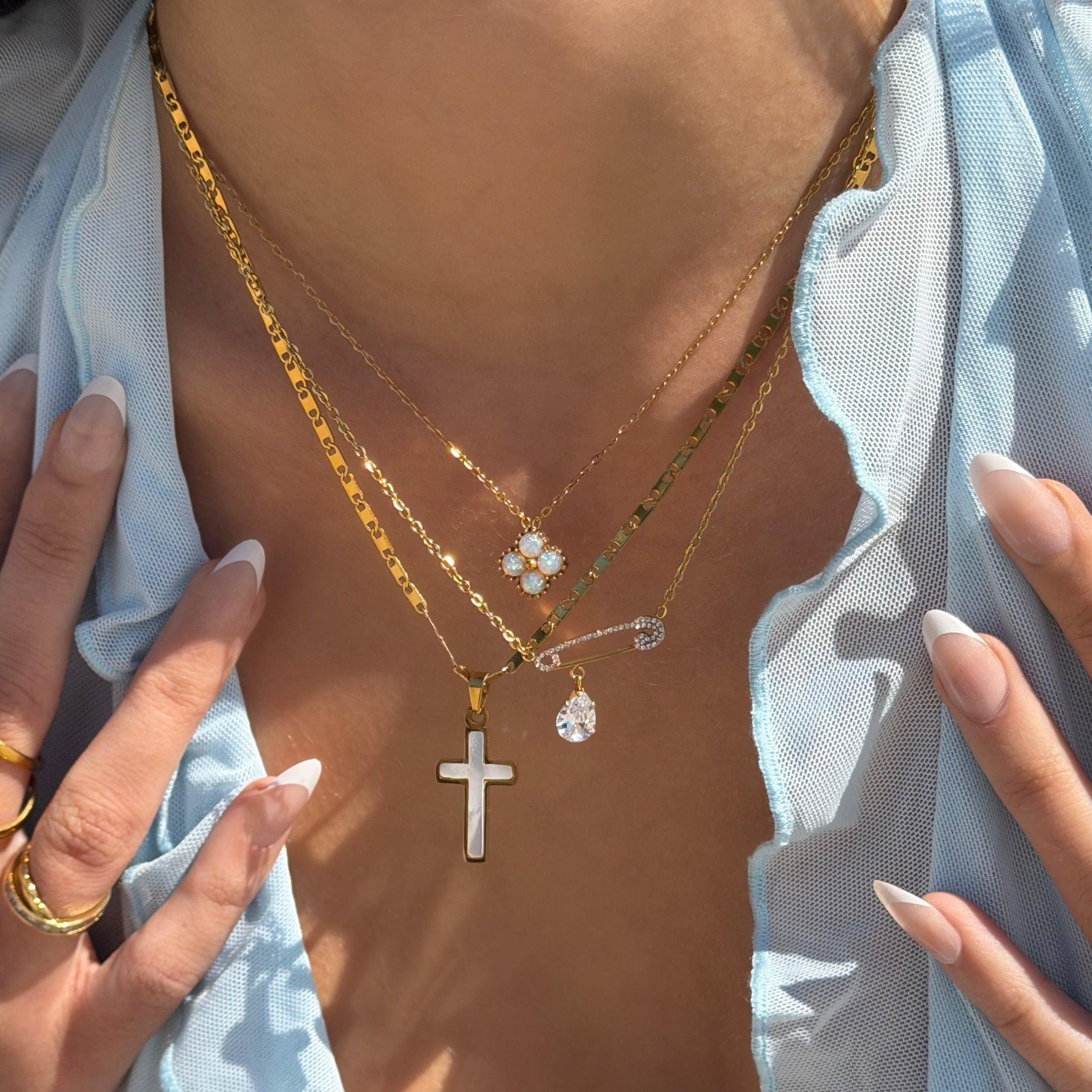 Opal Blossom Necklace