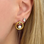 Halo Pearl Earrings - EVRYJEWELS