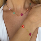 Daisy Pop Necklace & Bracelet Set - EVRYJEWELS