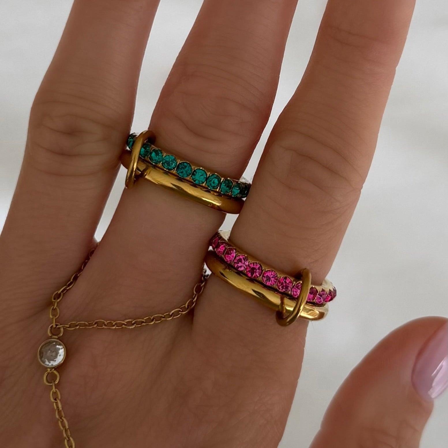 Rosie Glow Stacked Ring - EVRYJEWELS