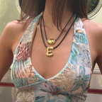 Initial Crush Cord Necklace