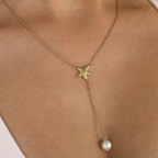 Pearly Sea Lariat Necklace - EVRYJEWELS