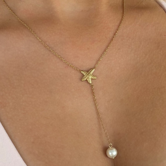 Pearly Sea Lariat Necklace - EVRYJEWELS