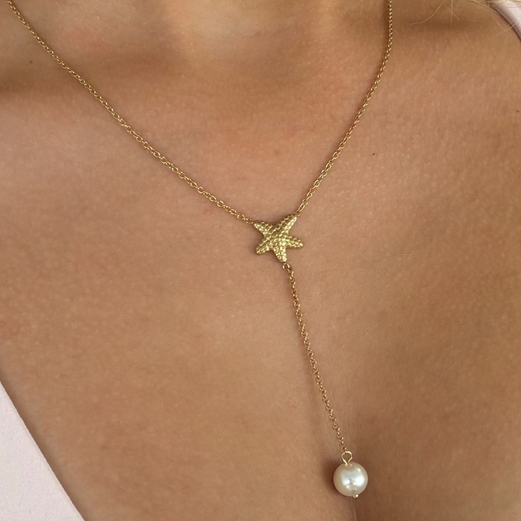 Pearly Sea Lariat Necklace - EVRYJEWELS