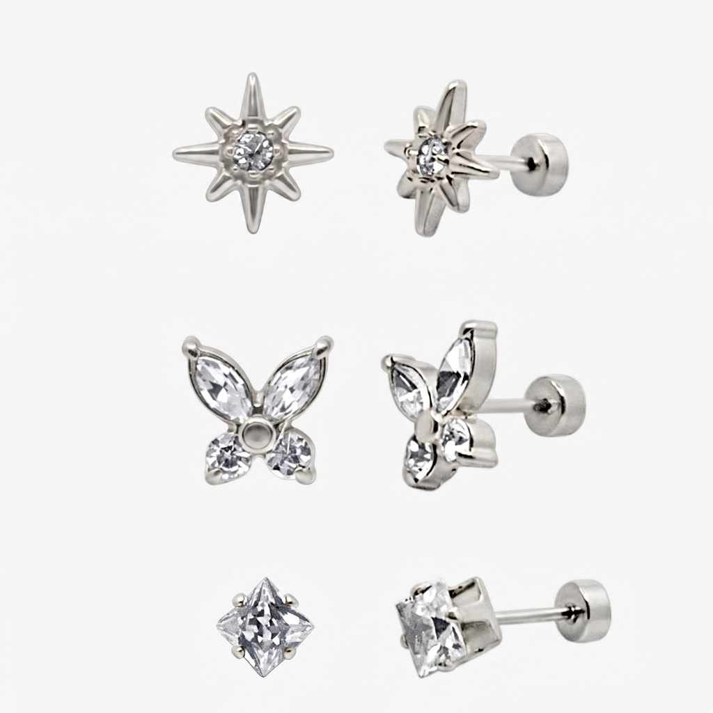 Flat Back Earrings Set Collection - EVRYJEWELS