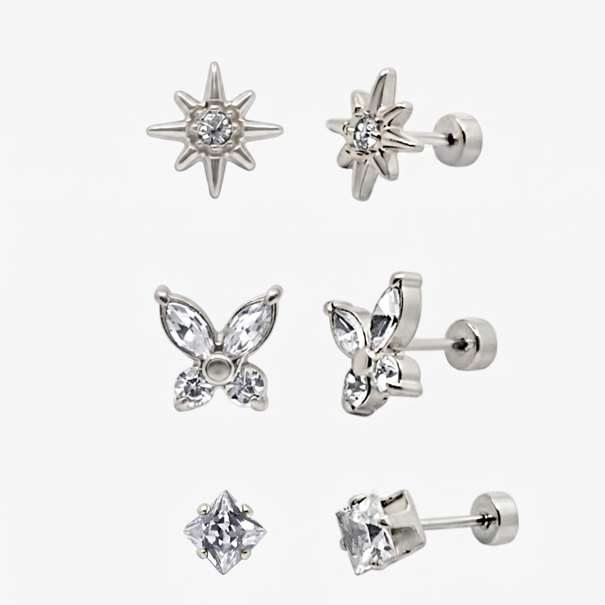 Flat Back Earrings Set Collection - EVRYJEWELS