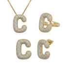 Adore Me Earring, Ring & Necklace 3 Piece Bundle - EVRYJEWELS