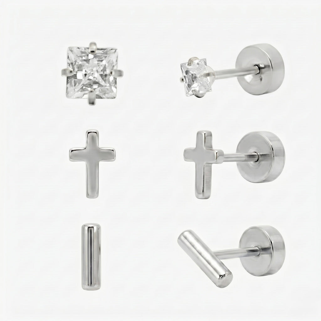 Simply Yours Flat Back 3 Piece Earring Set