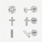 Simply Yours Flat Back 3 Piece Earring Set