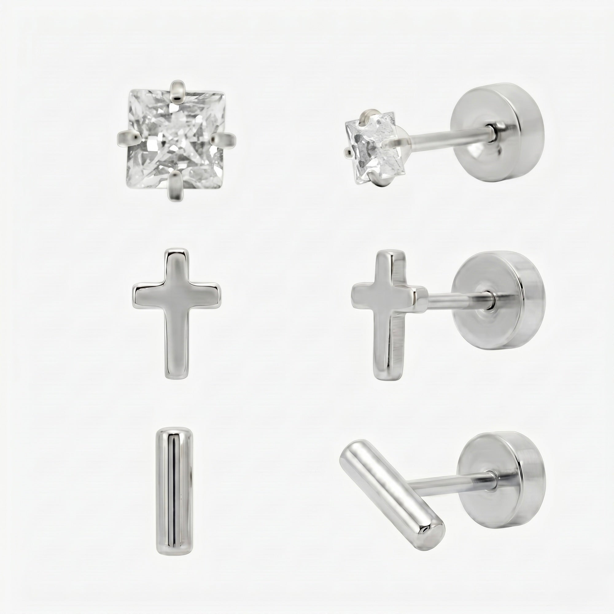 Simply Yours Flat Back 3 Piece Earring Set
