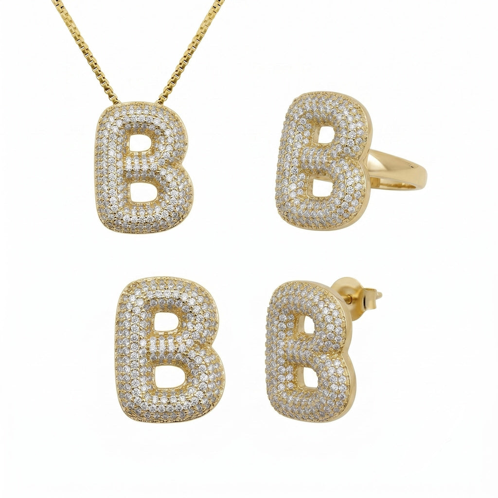 Adore Me Earring, Ring & Necklace 3 Piece Bundle - EVRYJEWELS
