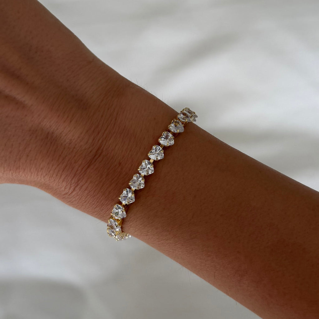 Fergie Heart Tennis Bracelet - EVRYJEWELS