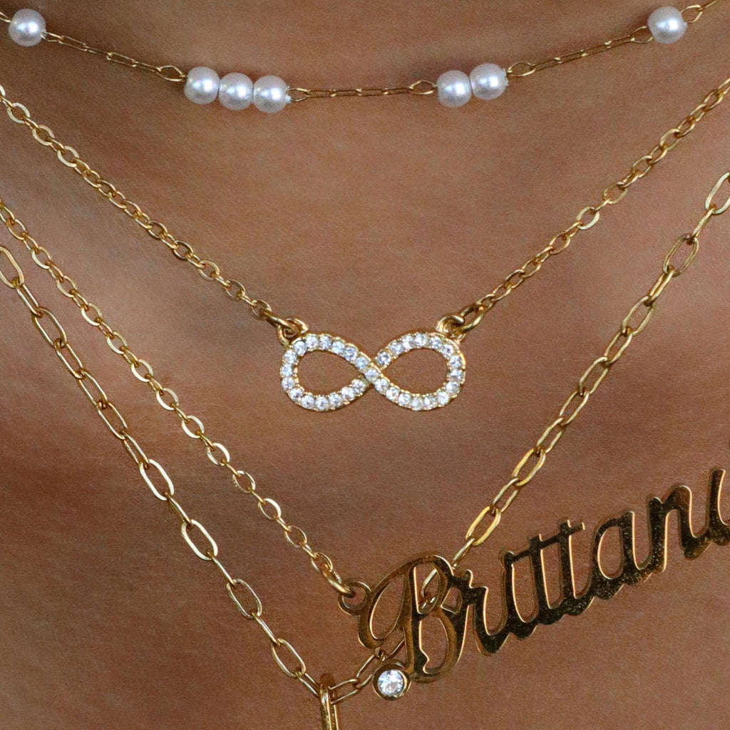 Custom/Personalized Lowercase Nameplate Cable Necklace - EVRYJEWELS