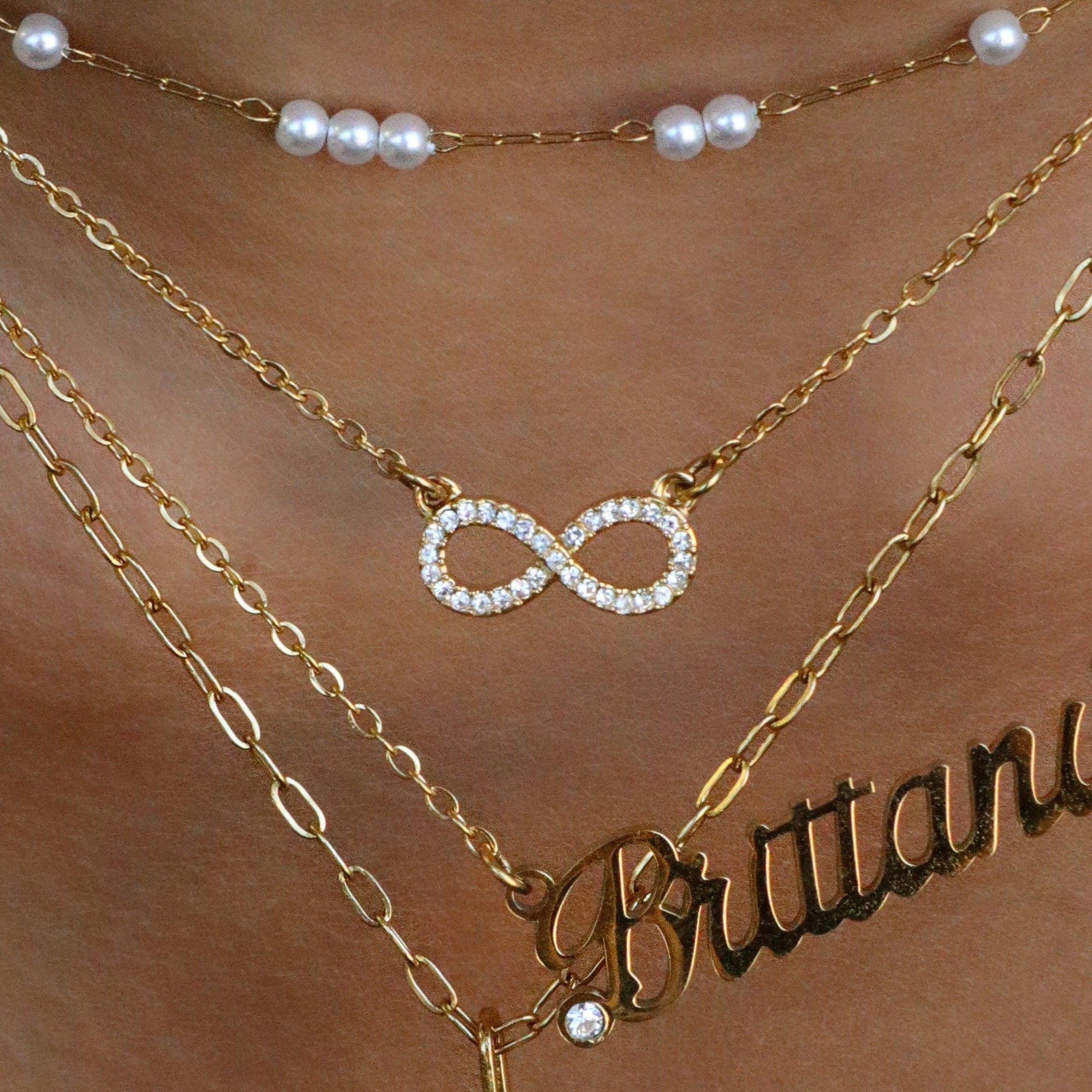 Custom/Personalized Lowercase Nameplate Cable Necklace - EVRYJEWELS