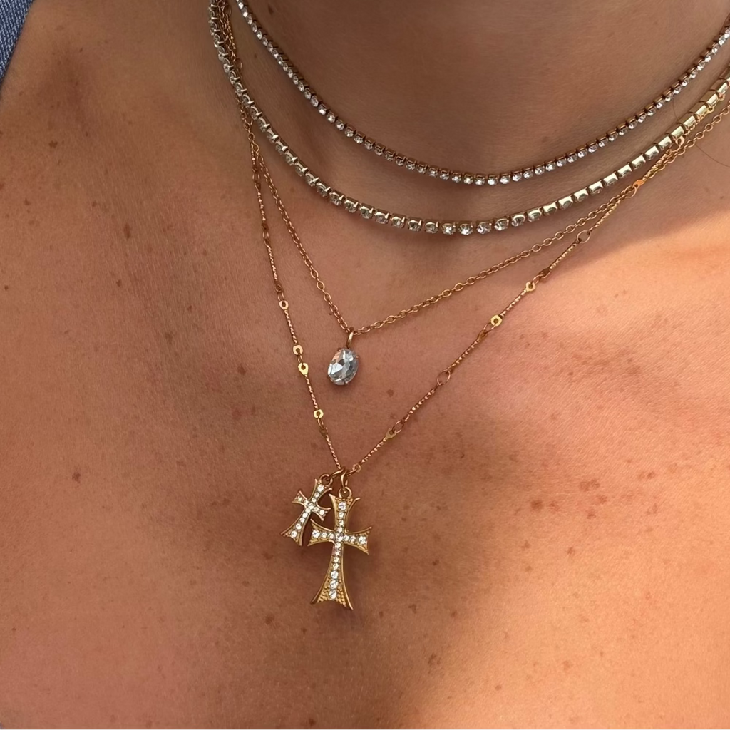 Double Cross Me Necklace