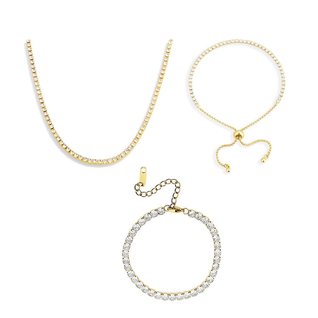Icy Tennis Necklace & Bracelet Bundle - EVRYJEWELS