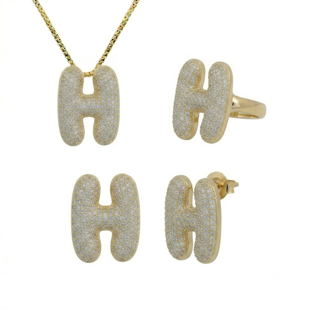 Adore Me Earring, Ring & Necklace 3 Piece Bundle - EVRYJEWELS
