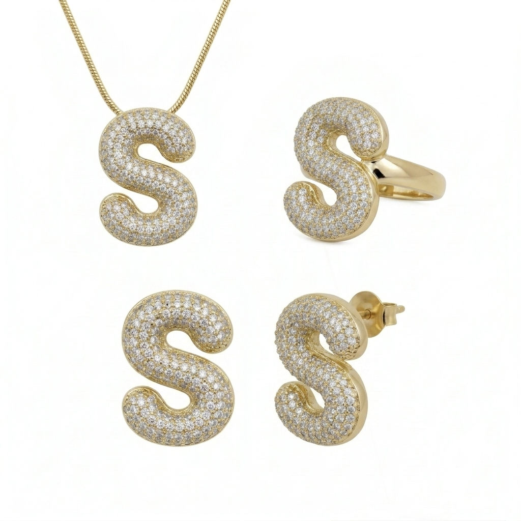 Adore Me Earring, Ring & Necklace 3 Piece Bundle - EVRYJEWELS