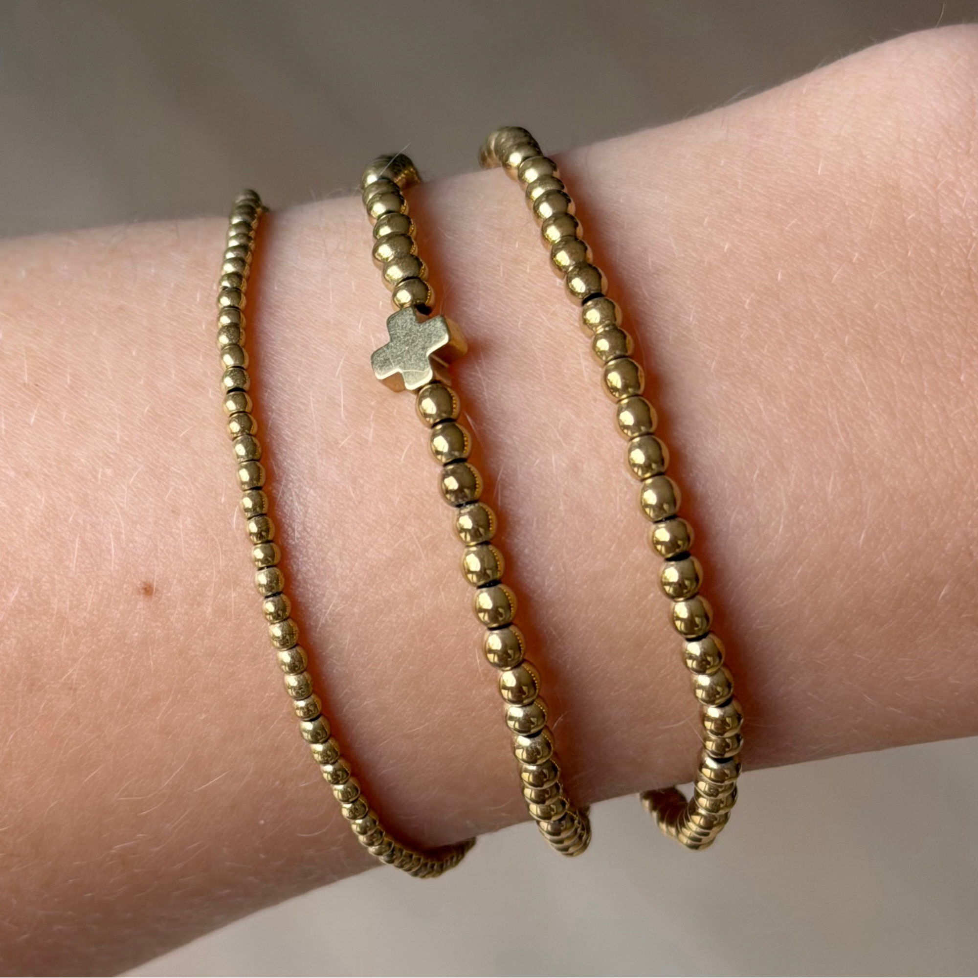 Faith Glow Beaded Bracelet 3 Piece Set