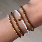 Golden Hour Beaded Bracelet 4 Piece Set
