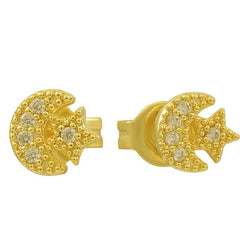Star And Crescent Earrings - EVRYJEWELS