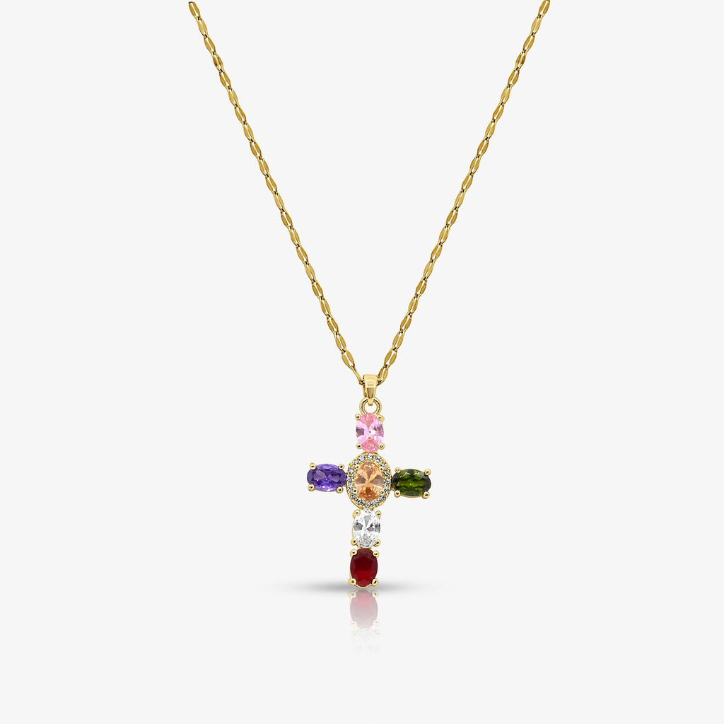 Heavenly Glow Cross Necklace