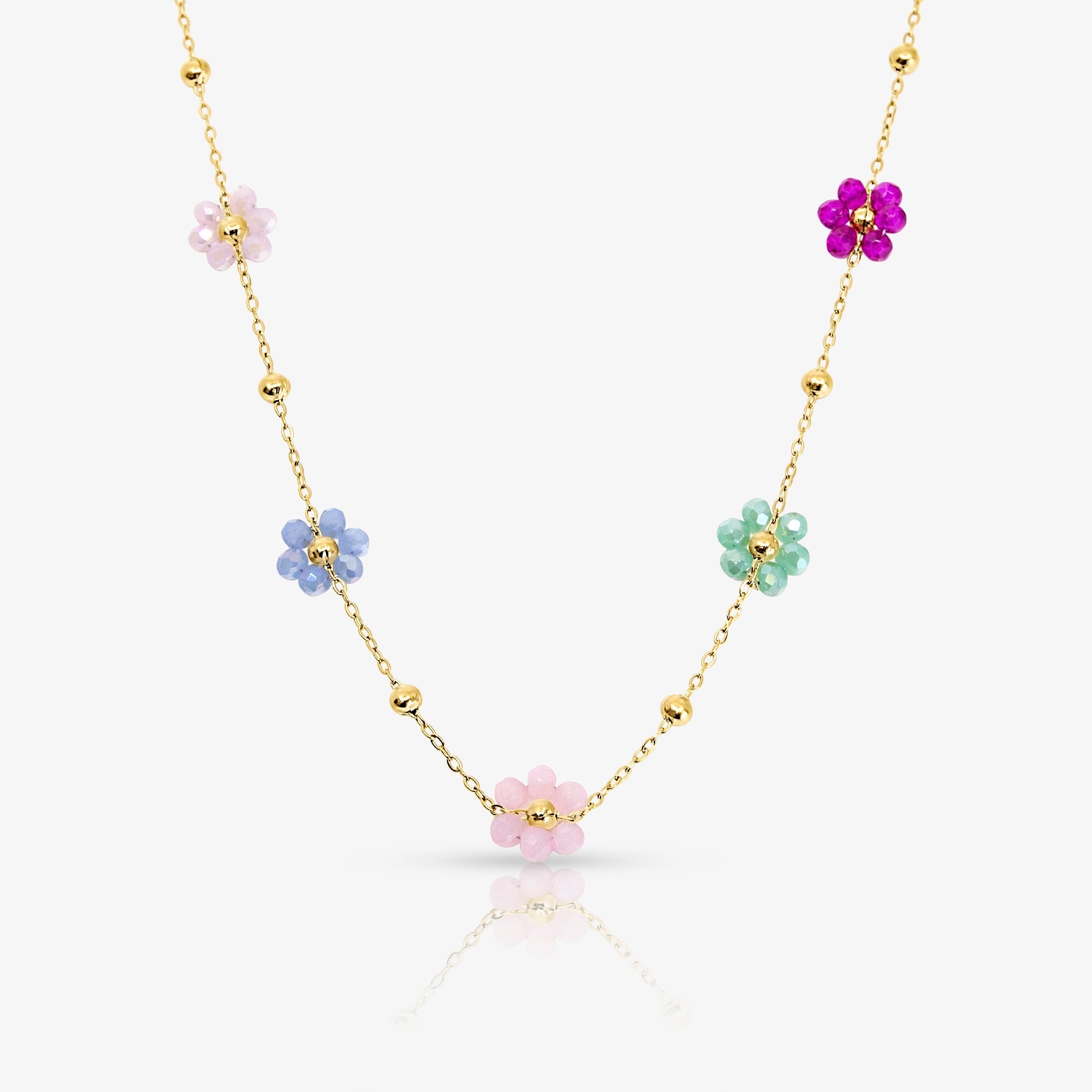 Daisy Pop Necklace & Bracelet 2 Piece Set