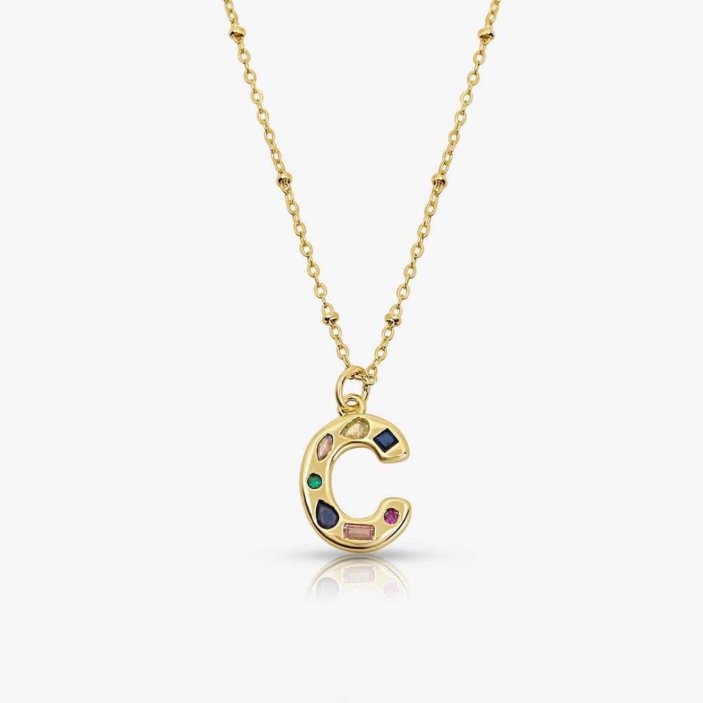 Bright Babe Initial Necklace - EVRYJEWELS