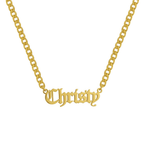 Custom/Personalized Nameplate Curb Necklace - EVRYJEWELS