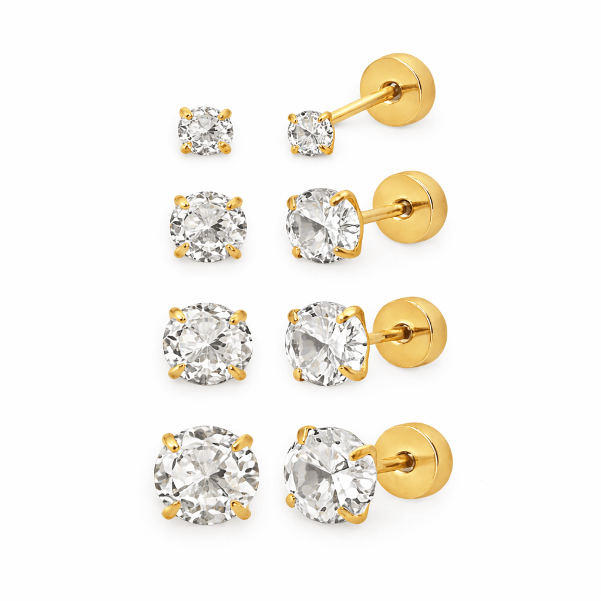 Flat Back Earrings Set Collection