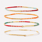 Happy Beads Bracelet: 4 Piece Bracelet Set