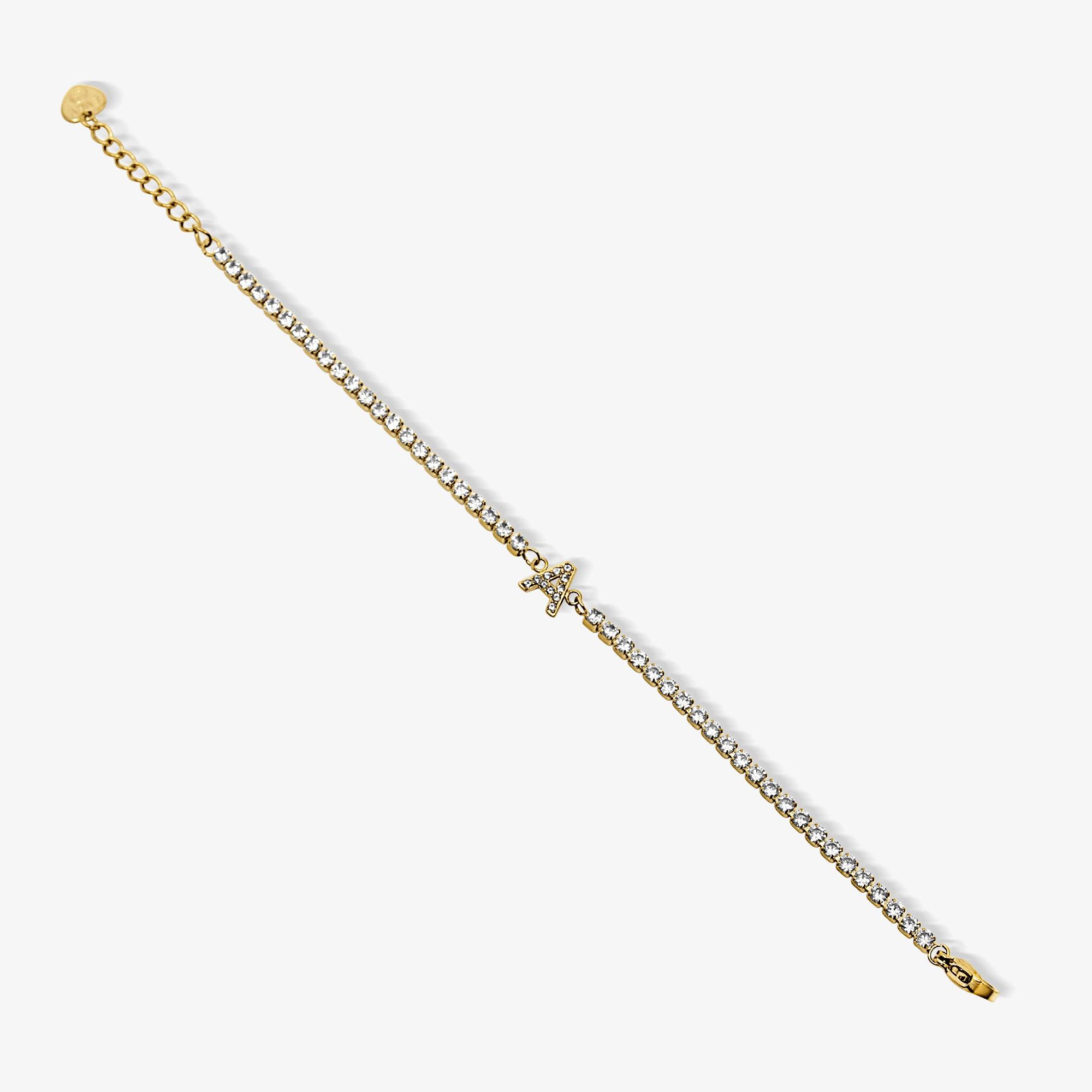 Icy Initial Tennis Bracelet